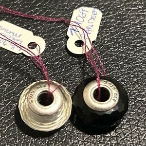 Pandora Black and White Charm Beads